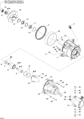 GTX LTD S/C'04 OEM (Pump) IMPELLER HOUSING ASS'Y Used with defect [S7533-37]