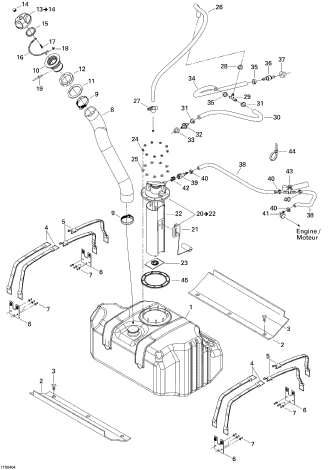 GTX S/C'04 OEM (Fuel-System) FUEL PUMP MODULE ASS'Y | INCLUDES 20 TO 22 Used [S7142-28]