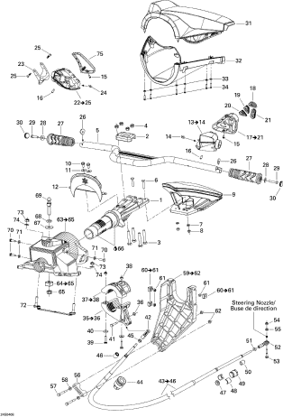 RXP'04 OEM (Steering-System) HANDLE PAD, METALLIC PEWTER | RXP (YELLOW) Used [X2206-47]