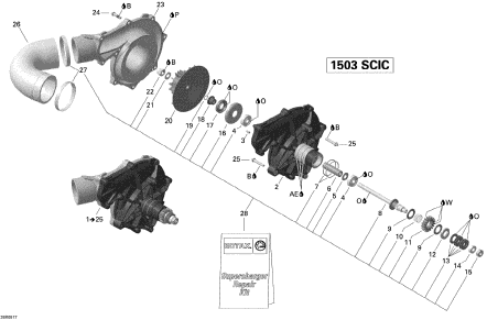RXT'08 OEM (Supercharger-V1) SUPERCHARGER ASS'Y Used with defect [S6442-22]