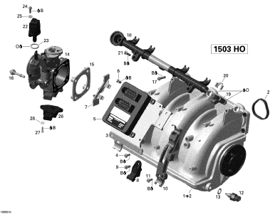 RXT-X 255'08 OEM (Air-Intake-Manifold-And-Throttle-Body) INDUCTION MANIFOLD  Used [S0973-01]