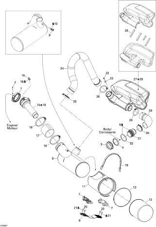 RXT-X 255'08 OEM (Exhaust-System) EXHAUST CLAMP Used [S0973-29]