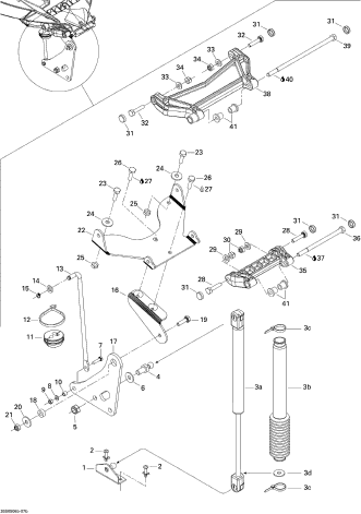 RXT-X 255'08 OEM (Front-Storage-Compartment-2) LEVER Used [S1169-19]