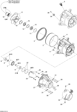 RXT-X 255'08 OEM (Pump) IMPELLER HOUSING Used [S0973-53]