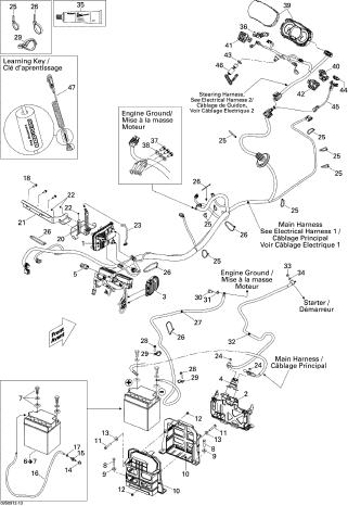 GTX LTD iS 255'09 OEM (Electrical-System) BATTERY SUPPORT Used [S2540-23]
