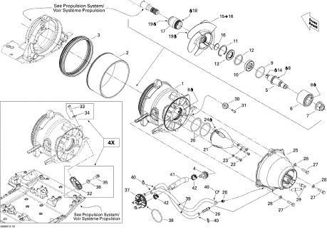 GTX LTD iS 255'09 OEM (Pump) STAINLESS STEEL IMPELLER Used [S2540-42]