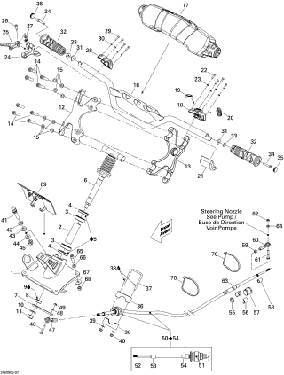 RXT-X 255'08 OEM (Steering) STEERING CABLE Used [S1169-31]