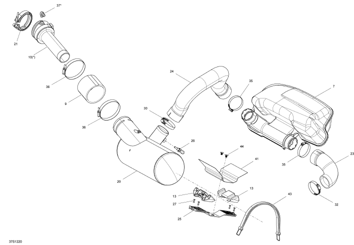 RXP-X 260'12 OEM (Exhaust-System) HEAD PIPE ASS'Y Used [S5539-40]