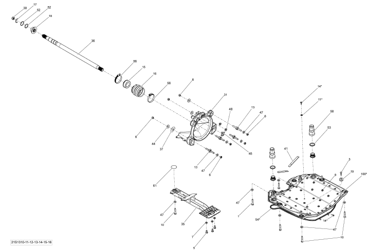 GTR 215'13 OEM (Propulsion) DRIVE SHAFT Used [S0565-39]
