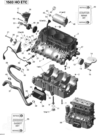 GTX LTD iS 260'13 OEM (Engine-Block-1) ELECTRIC STARTER ASS'Y Used [S4455-34]
