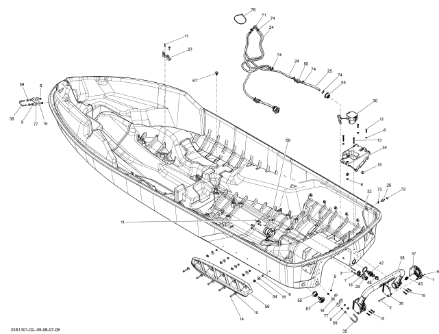 GTX LTD iS 260'13 OEM (Hull) DEPTH SENSOR Used [S4455-41]