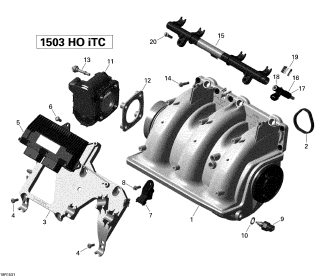激安直営店 GTX LTD (Air-Intake-Manifold-And-Throttle-Body OEM 260'15 iS 水上オートバイ用