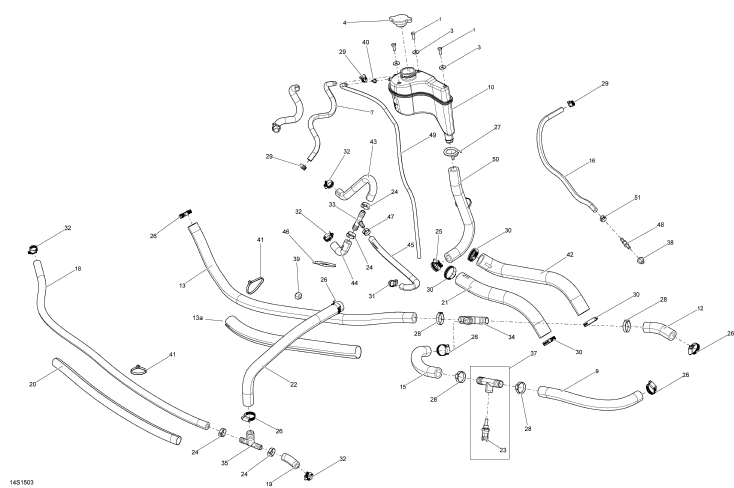 GTX LTD iS 260'15 OEM (Cooling-System) COOLANT TANK Used [S4519-10]
