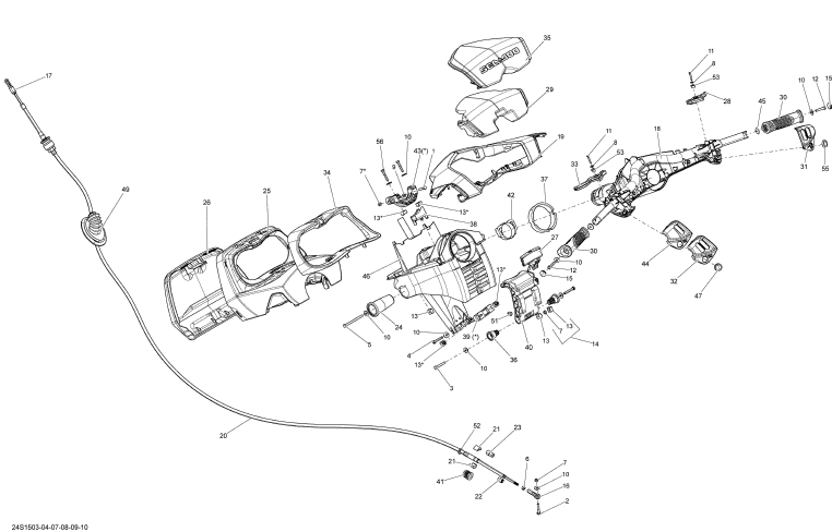 GTX LTD iS 260'15 OEM (Steering) STEERING PAD, MAGNESIUM Used [S4519-47]