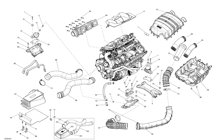 RXP-X 260'15 OEM (Engine) ENGINE SUPPORT ASS'Y Used [S8148-27]