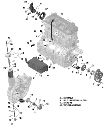 GTX 300'19 OEM (Engine-Lubrication) OIL RADIATOR Used [X2207-01]