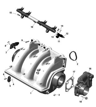 GTX 170'20 OEM (Engine-Air-Intake) THROTTLE BODY SOCKET ASS�fY Used [S7017-25]