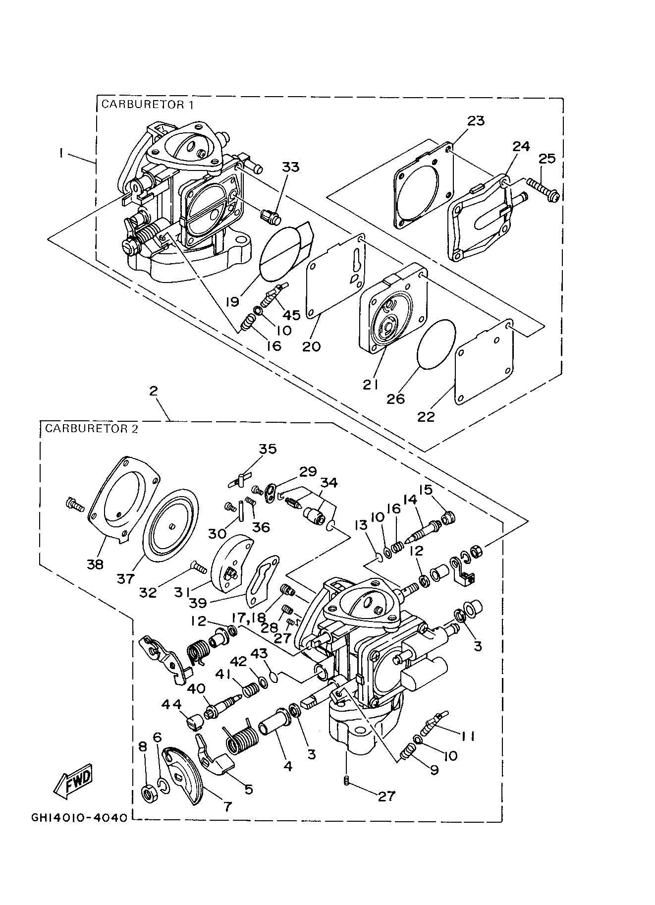 SJ700'96 OEM (CARBURETOR) CARBURETOR ASSY 2 Used [Y2672-02]