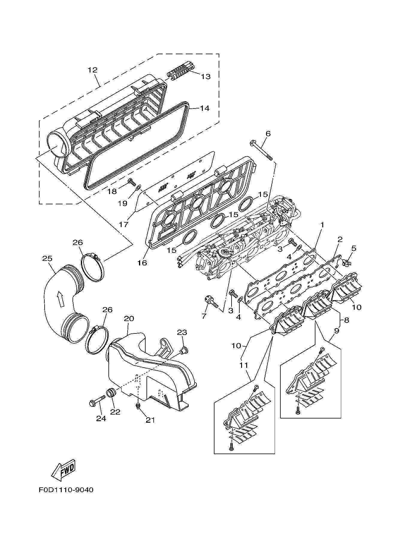 1200XLLTD'99 OEM (INTAKE) COVER SUB ASSY Used [Y6773-17]