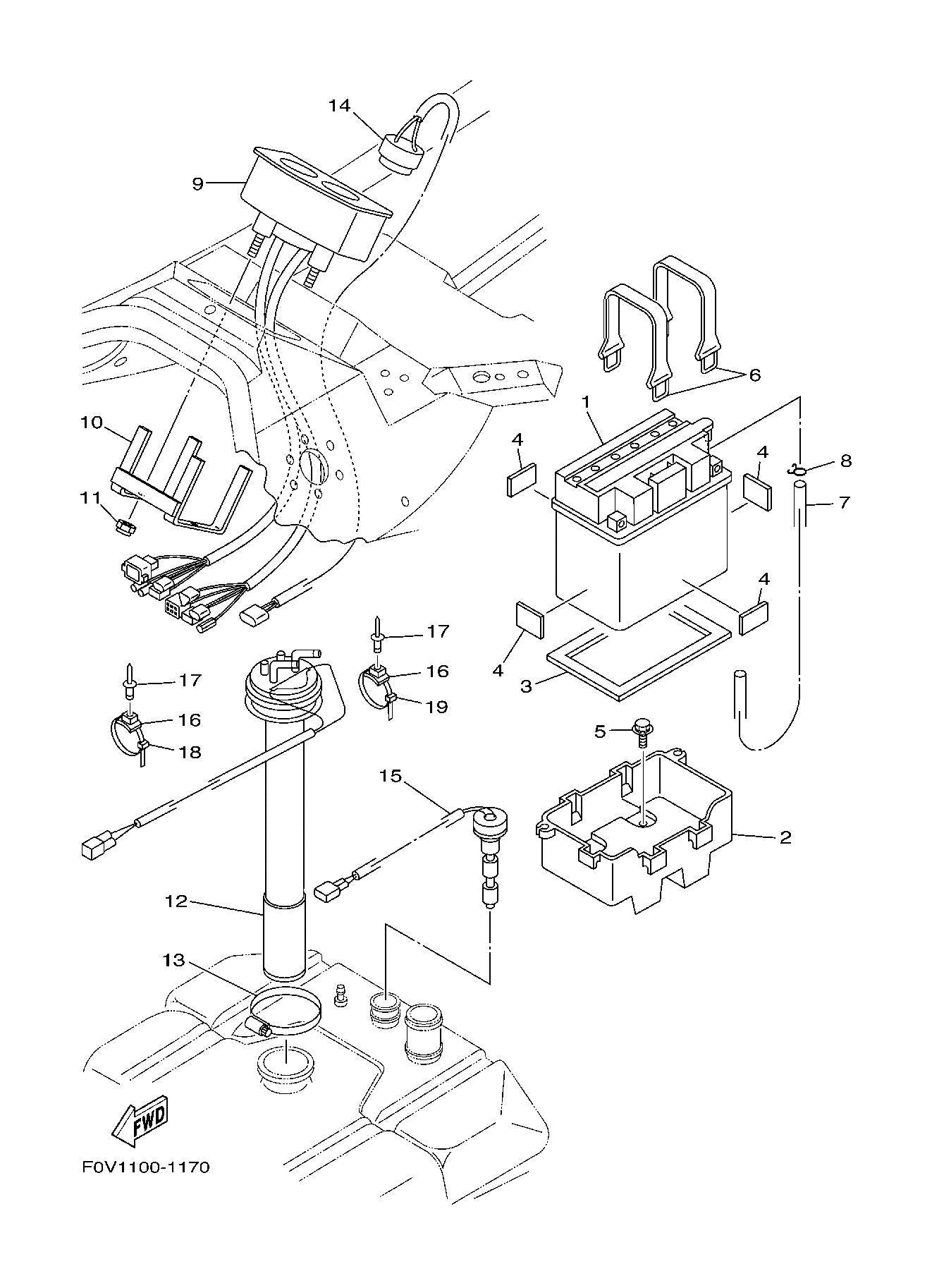 XLT1200'01 OEM (ELECTRICAL-2) SENDER, FUEL Used with defect [Y4846-14]