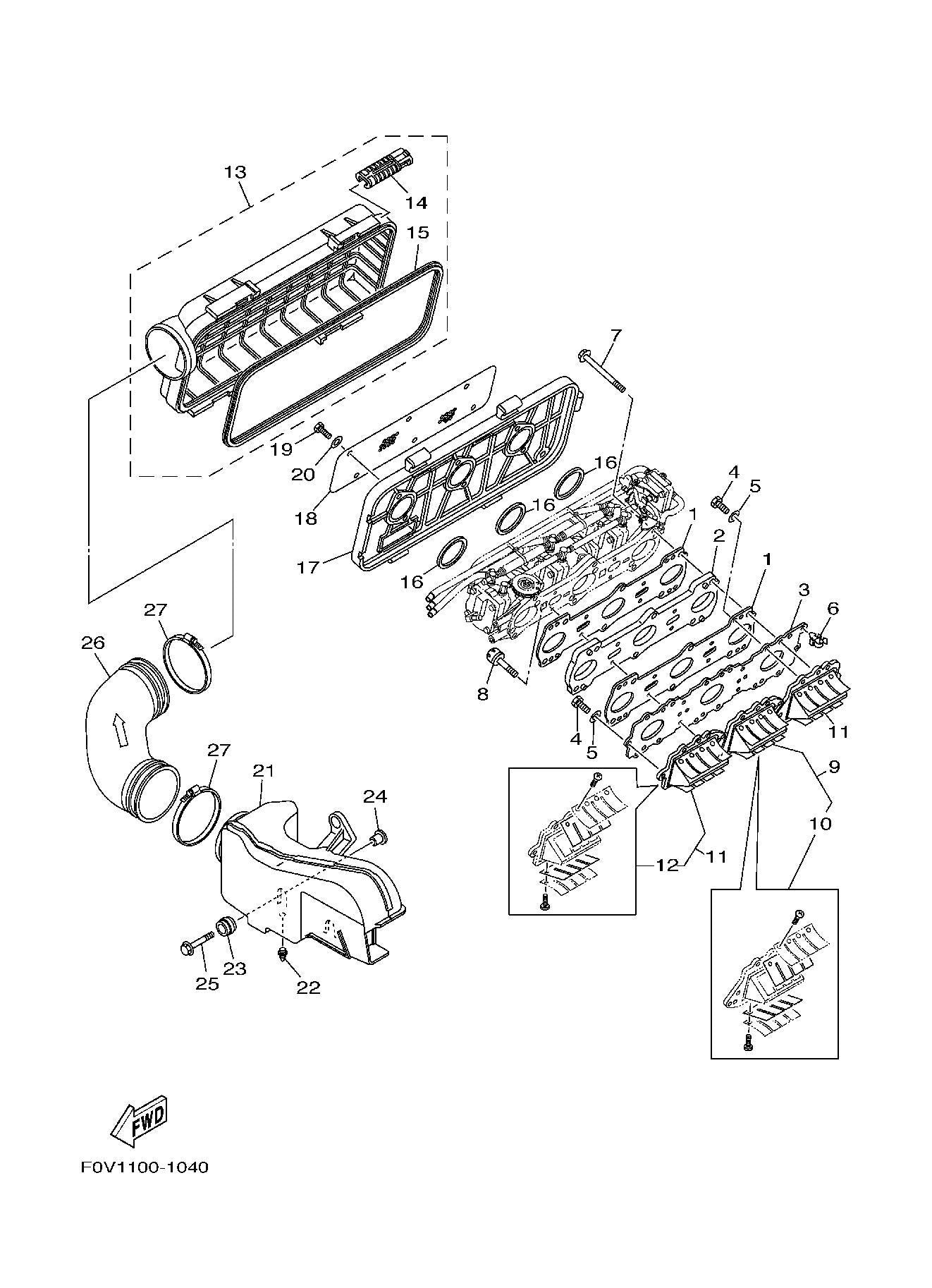 XLT1200'01 OEM (INTAKE) PLATE,REED VALVE Used [Y4846-24]