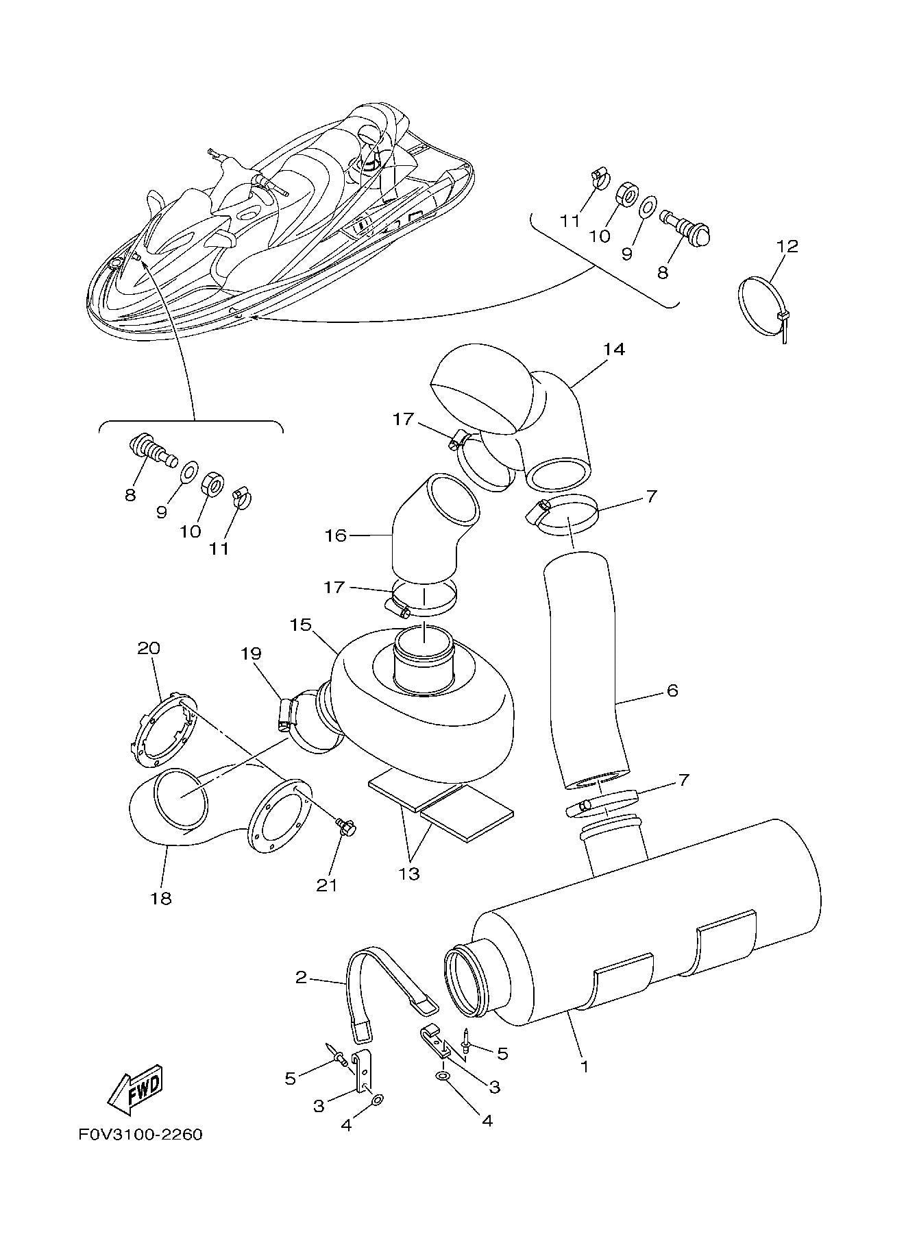 XLT1200'02 OEM (EXHAUST-3) RESONATOR, 2 Used [Y4688-18]