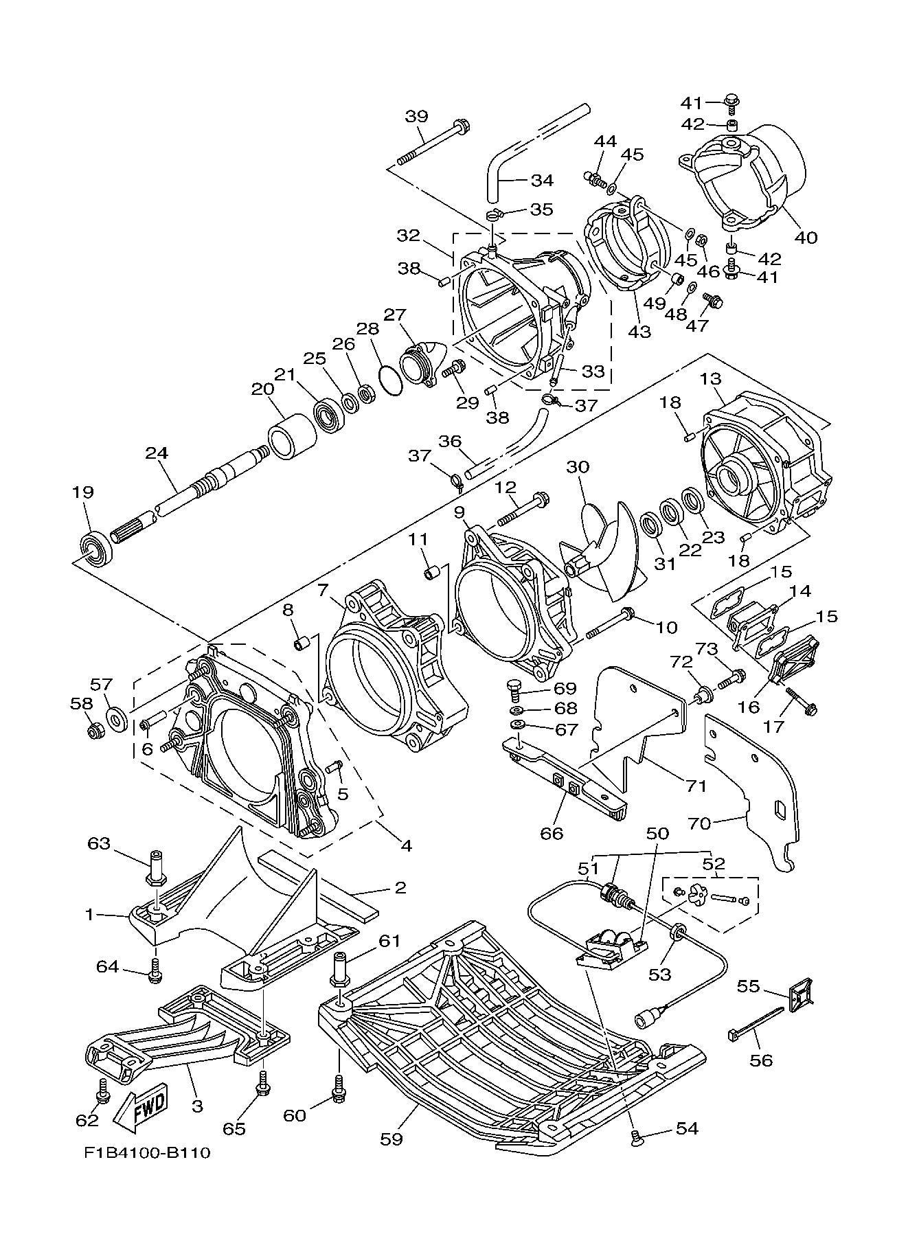 FX140'03 OEM (JET-UNIT-1) HOUSING, IMPELLER Used [Y6189-30]