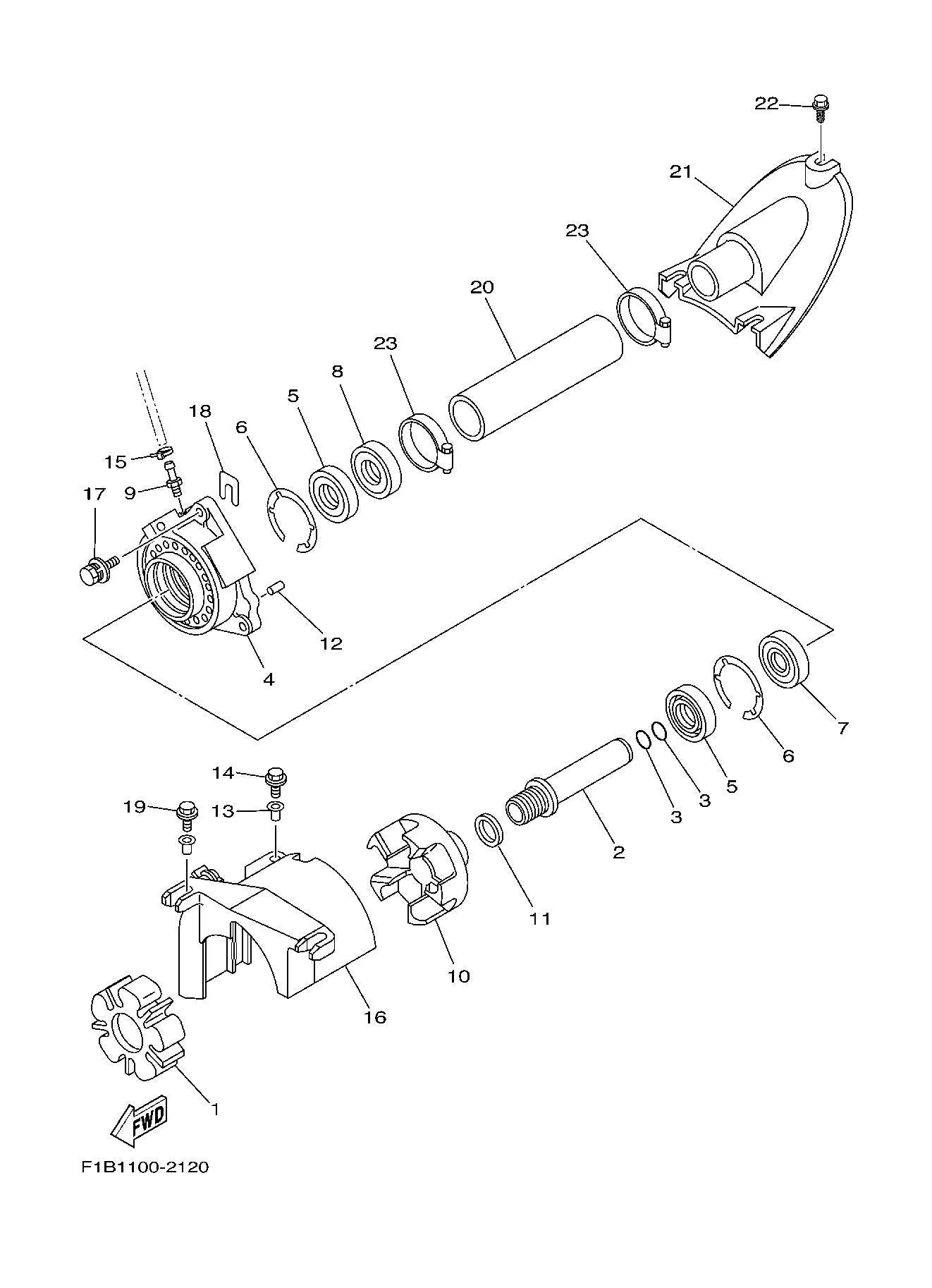 FX140'03 OEM (JET-UNIT-2) FLANGE, COUPLING Used [Y6189-37]