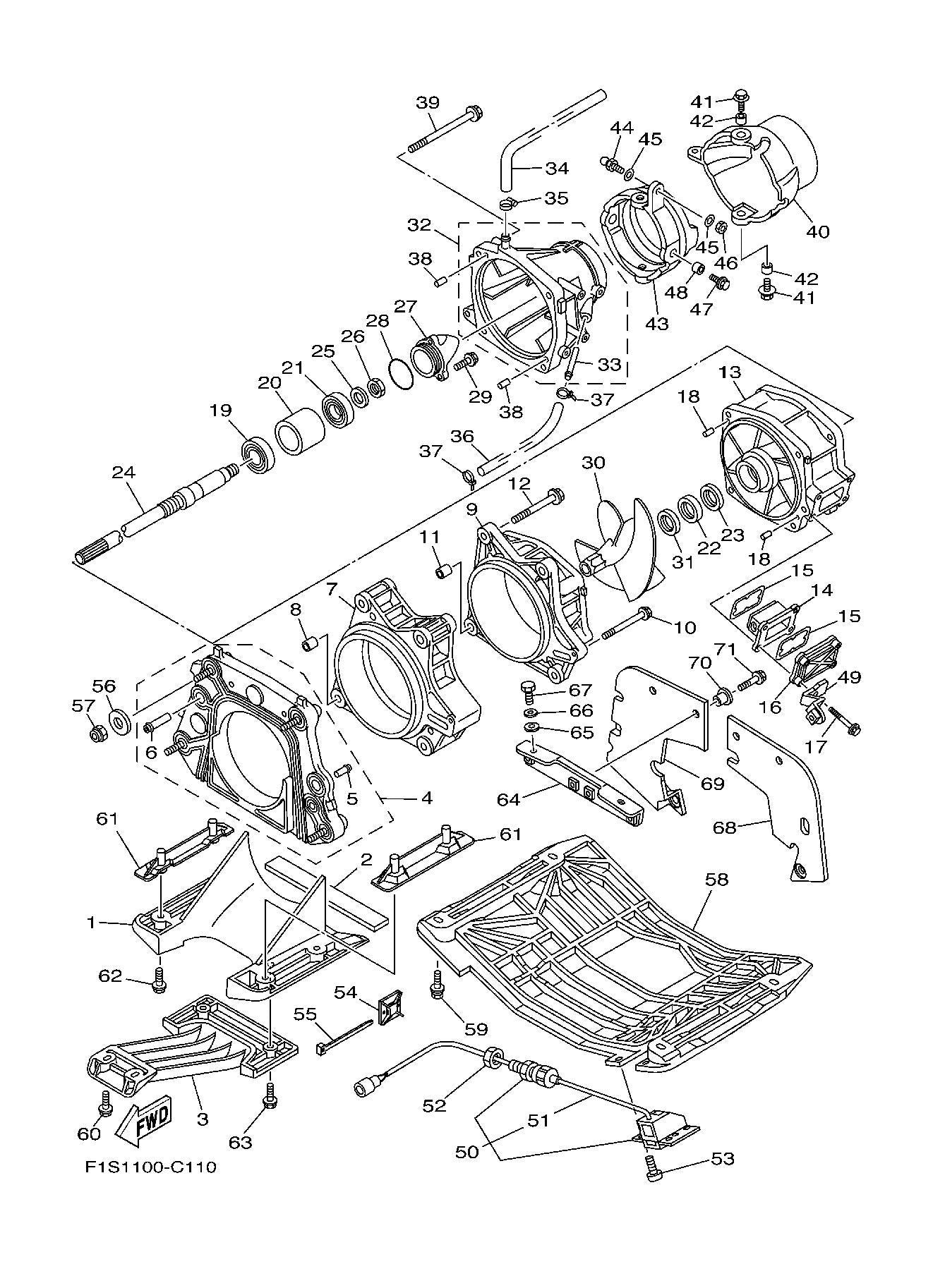FX160'04 OEM (JET-UNIT-1) RING,TRIM Used [Y7487-81]