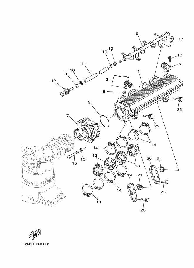 VXCruiser'10 OEM (INTAKE-2) INJECTOR Used [Y0927-50]