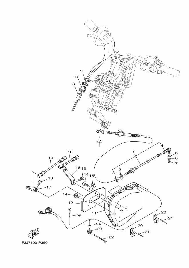 FXCruiserSVHO'16 OEM (CONTROL-CABLE) MOTOR ASSY. Used [Y7815-03]