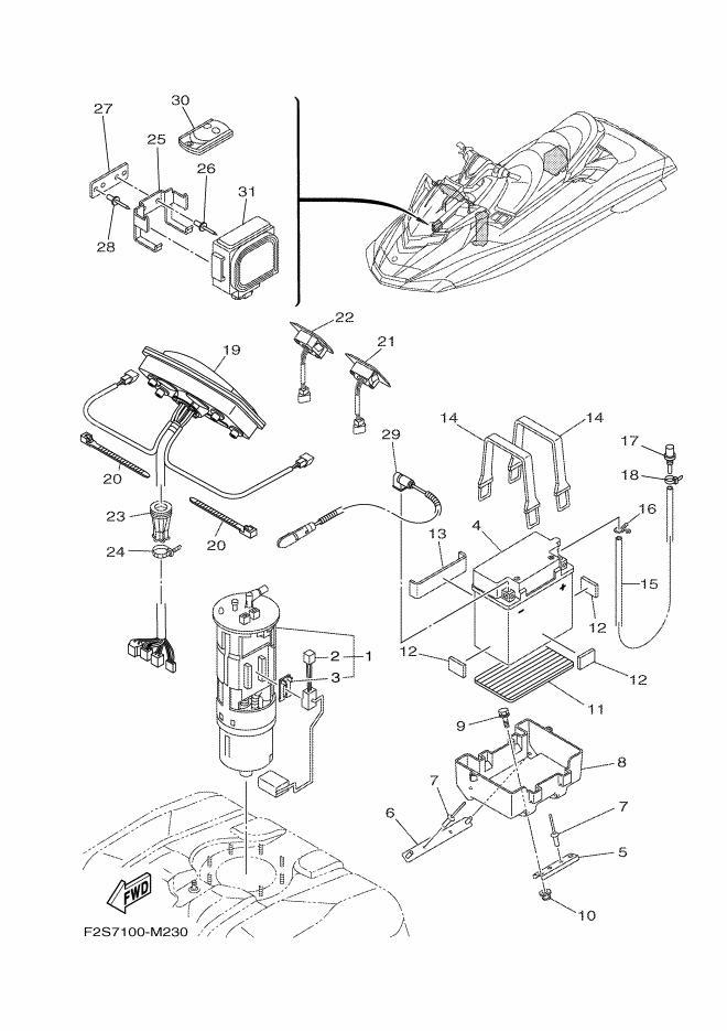 FXCruiserSVHO'16 OEM (ELECTRICAL-3) FUEL PUMP COMP. Used [Y7815-17]