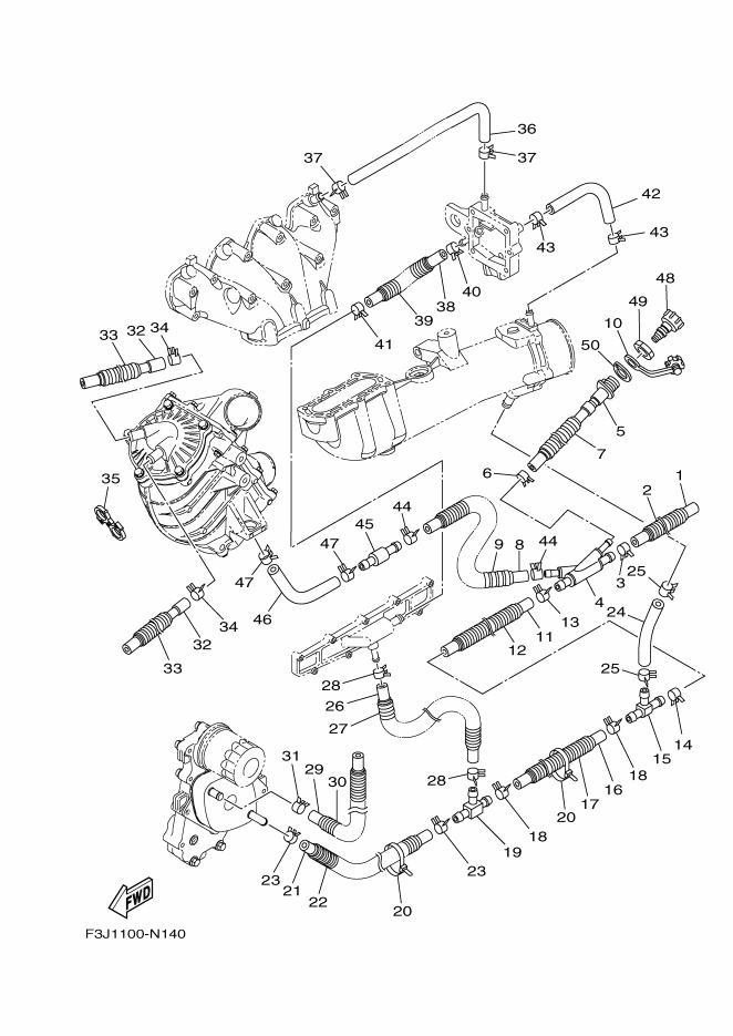 FXCruiserSVHO'16 OEM (EXHAUST-2) CONDUCTION ASSY Used [Y7815-32]